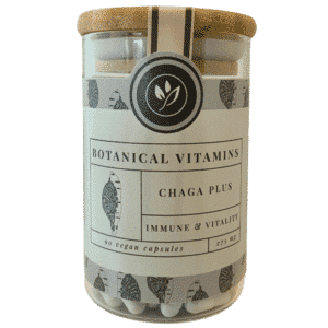 Chaga Plus <br>90 capsules (glazen voorraadpot) Voedingssupplement Botanical Vitamins