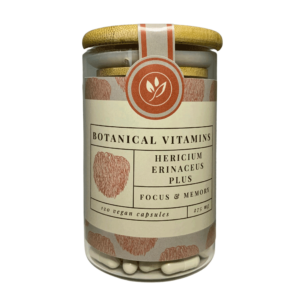 Hericium Erinaceus Plus <br>120 capsules (glass storage jar) Nutritional Supplement Botanical Vitamins