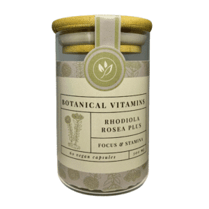 Rhodiola Rosea Plus <br>60 Kapseln (Vorratsglas) Nahrungsergänzung Botanical Vitamins