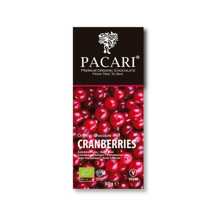 Cranberry <br>60% Organic Chocolate Schokolade Botanical Vitamins 3