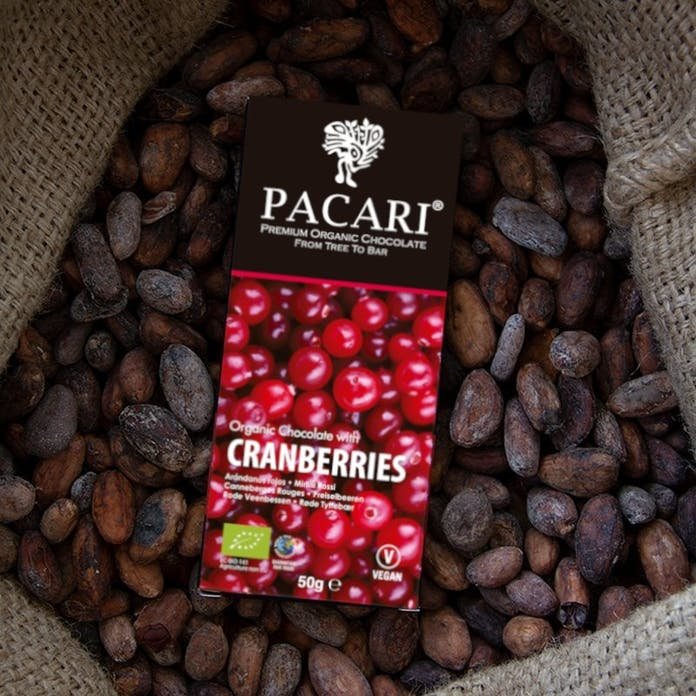 Cranberry <br>60% Organic Chocolate Schokolade Botanical Vitamins 2